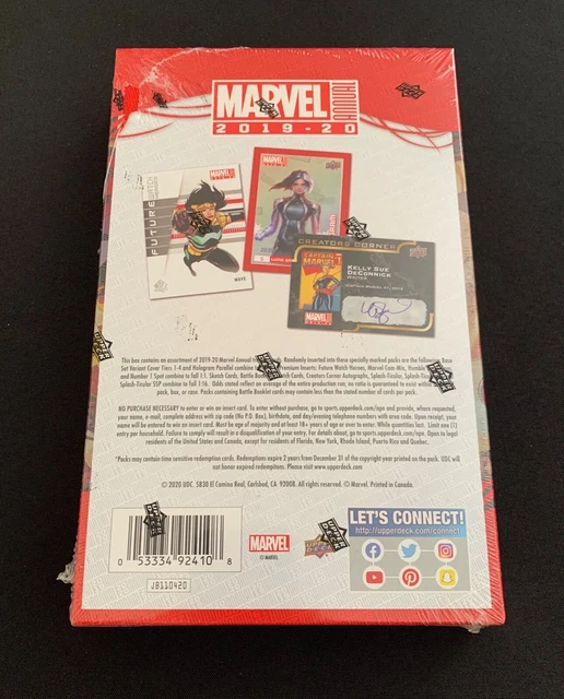 2019-20 Marvel Annual Sealed Box 16 Sealed Card Packs New 2019 2020 UD Cards 2
