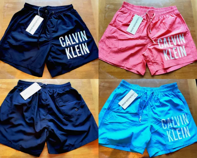 Calvin Klein SWIM SHORTS Swimwear BLACK BLUE PEACH Small Medium Large XL 2XL 3XL