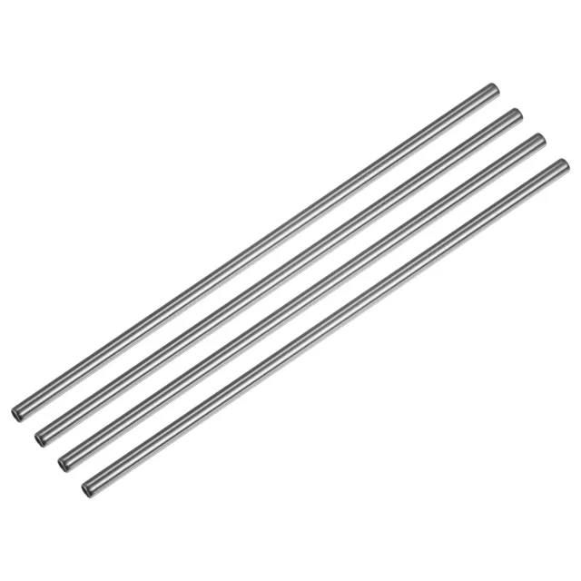 Reusable Metal Straws 4Pcs, Stainless Steel Straight Straw 8.5" Long - Silver