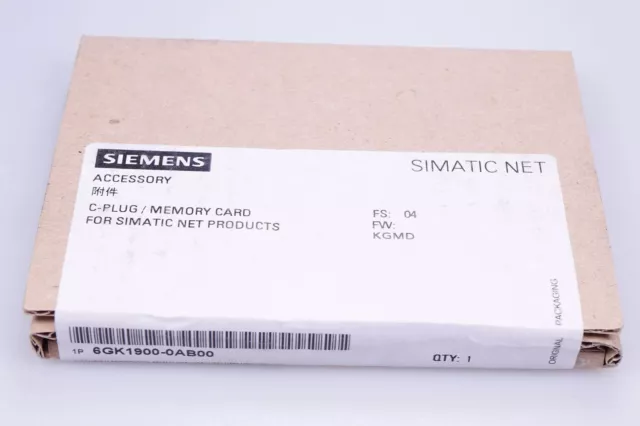 SIEMENS 6GK1900-0AB00 C-Plug / Carte Mémoire, FS : 04 Emballage D'Origine, Neuf