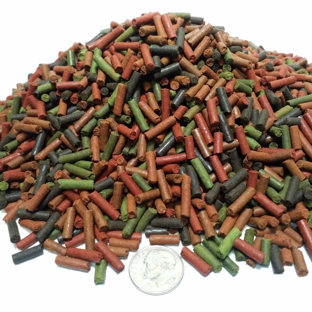 5-Type Earthworm, Krill, Blackworm, Brine Shrimp, Veggie Sinking Sticks GB-200