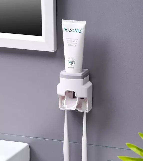 Dispenser automatico di dentifricio da parete portaspazzolino bagno doccia