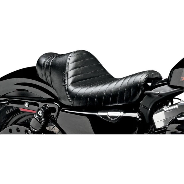 Le Pera LK-416BLK Stubs Spoiler Solo Seat w/ Black Stripes Sportster 04-06 10-17