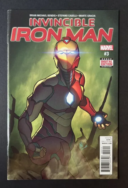 Invincible Iron Man #3 (2017) -1St Red And Gold Ironheart Armor- (Vf+) •Marvel•