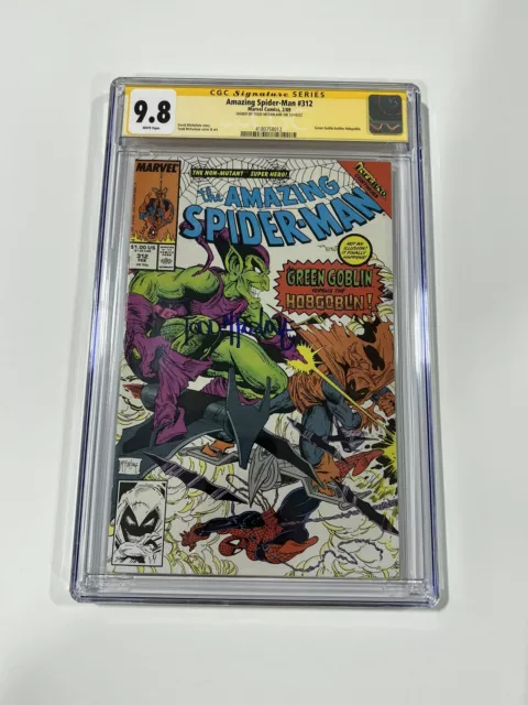 Amazing Spider-Man 312 Cgc 9.8 White Pages Ss Signed Todd Mcfarlane Marvel 1989