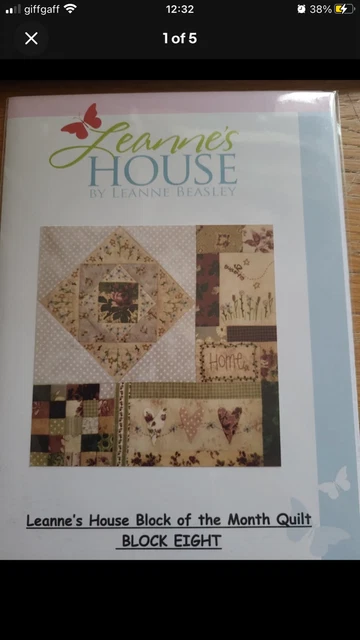 Edredón Leannes House de Leanne Beasley Bloque del Mes parte 8 patrón de papel