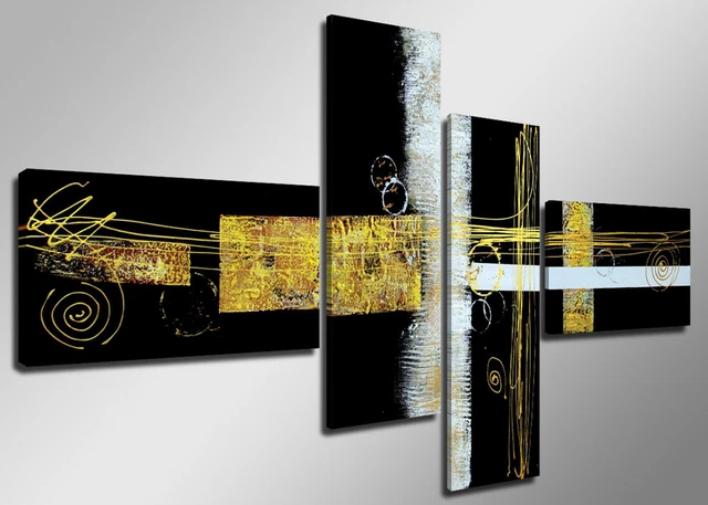 Tableau Déco Moderne Abstrait Contemporain 5 partie Image sur toile 160