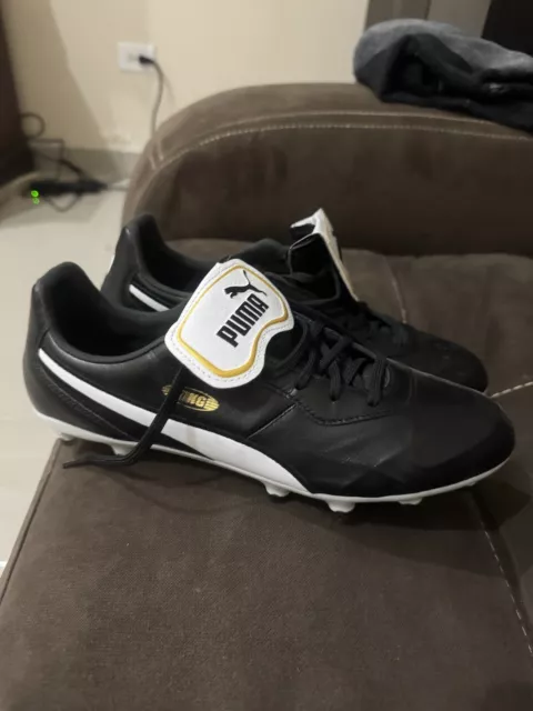 Puma King Top FG Soccer Cleats Shoes Black Mens Size 10.5 Kangaroo Leather