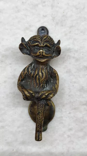 Vintage Brass Lincoln Imp Gargoyle Door knocker