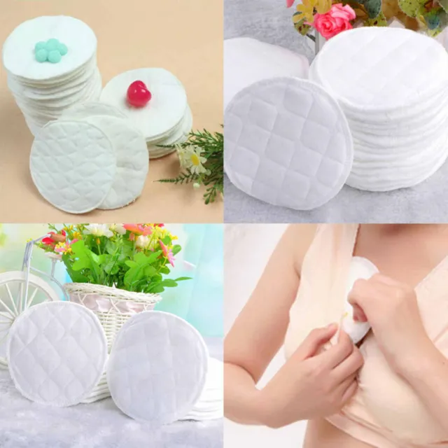 12 almohadillas de lactancia reutilizables absorbentes suaves lavables para bebés