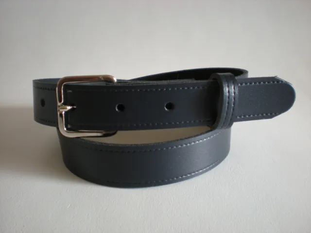 Children's real leather belts in navy blue