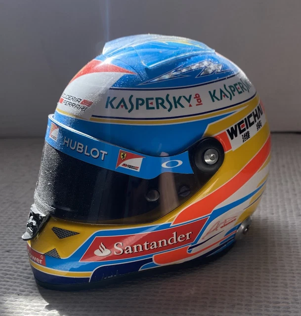 Casque F1 Fernando Alonso #14 Saison 2025 - Modèle 1:5 Spark Bell Casco - Neuf - Pour Modélisme