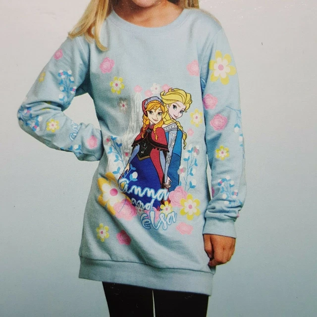 DISNEY robe sweat fille LA REINE DES NEIGES bleu taille 2-3 ou 8-9 ans