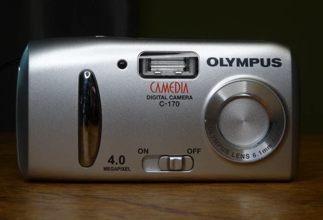 OLYMPUS Camedia C-170 4.0MP Compact Digital Camera, Silver, Tested
