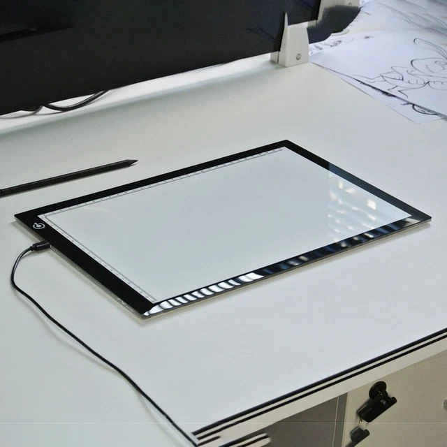 1 pieza Dibujo Luz Caja Led Tracing Tablet A4 LED Light Pad