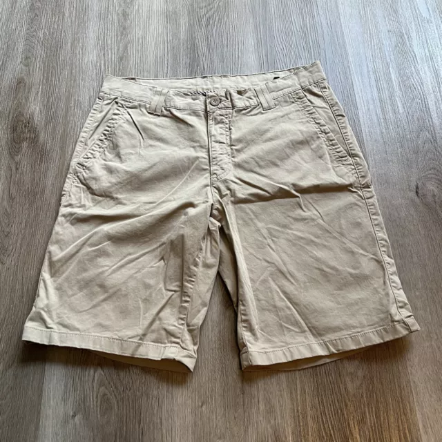 Gill Mens Size 34 Beige Nylon Waist Fishing Sailing Shorts Khaki Tan