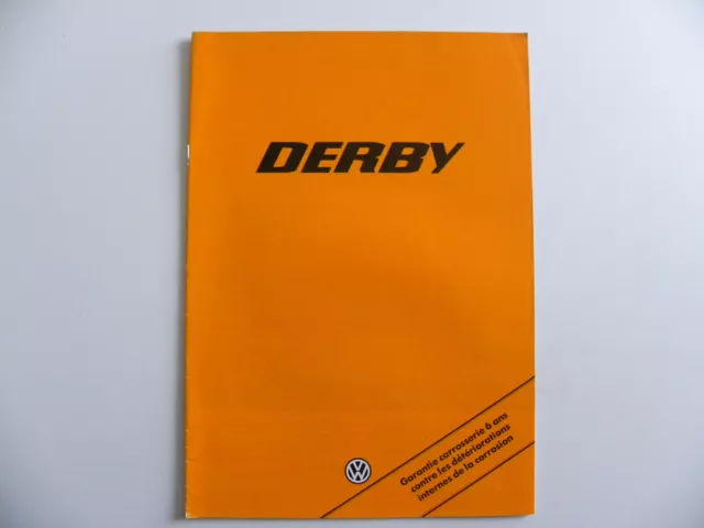 Catalogue / brochure Volkswagen VW DERBY de 01 / 1980