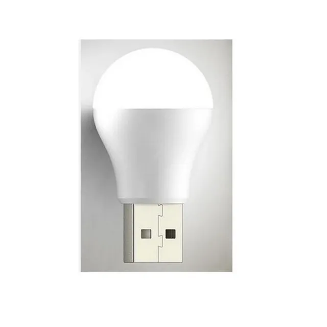Lampadina LED USB Luce bianca 1W 6500K Mini luce notturna Computer portatile