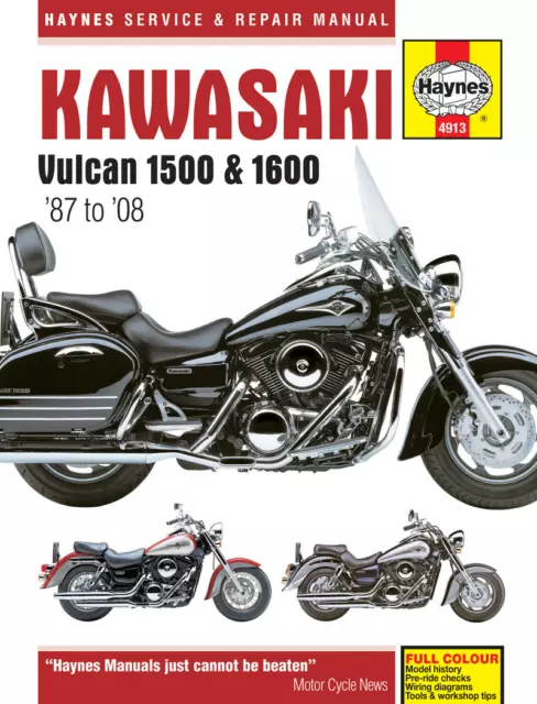 Haynes 4913 Manuale Di Officina Kawasaki Vn 1600 Vulcan Classic 2004