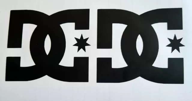 Dc Shoes Vinyl Decal Sticker X2 Skate,Surf,Ski,Bmx,Van,Car,Vw,Jdm