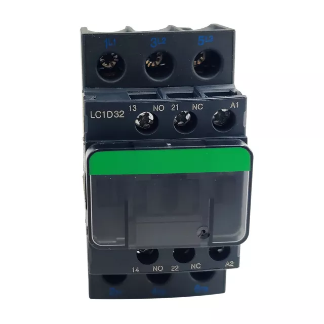 NEW TeSys LC1D32G7 Contactor - 120V Coil, 3-Pole, 32A, DIN Rail Mount