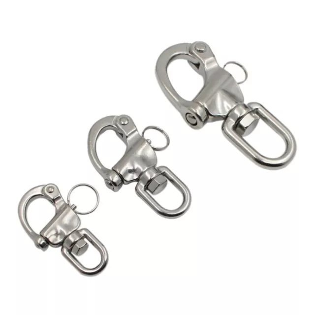 Stainless Steel Circle Spring Snap Hook Swivel Spring Clip Boats Hardware Part