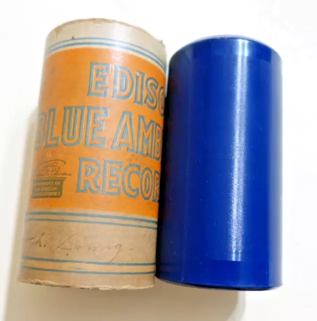 EDISON CYLINDER BLUE AMBEROL Antique Record #1925 Too Much Mustard One Step