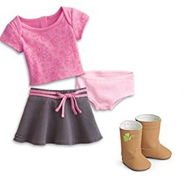 American Girl True Spirit MEET Outfit Boots, Skirt, Top, Underwear 2012 NEW