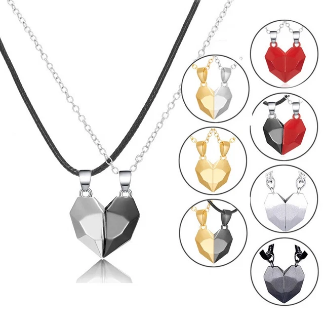 Moda Magnético Pareja Collar Para Corazón Hombre Mujer Collares Regalo Joyeria