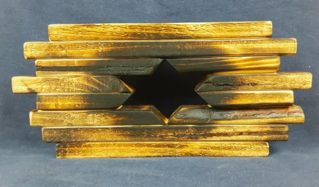 Rustic Reclaimed Pallet Wood - Handcrafted Double Side Star Of David - Burned