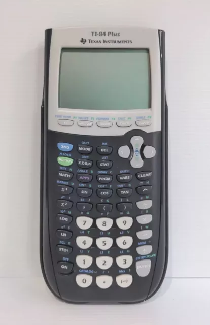 Texas Instruments TI-84 Plus Black Graphing Calculator With Cover Tested Working