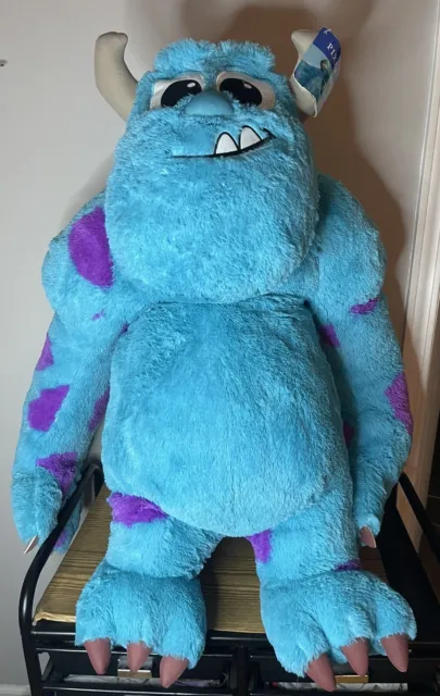 Disney Pixar Mattel Jumbo Plush Sully Monsters Inc 32” Tall Sullivan Now Retired