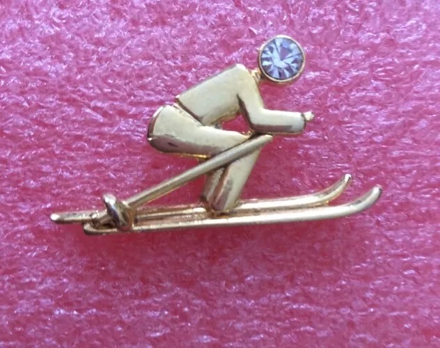 T18 Pins Montagne Sport Ski BIJOU SKIEUR ski lapel pin