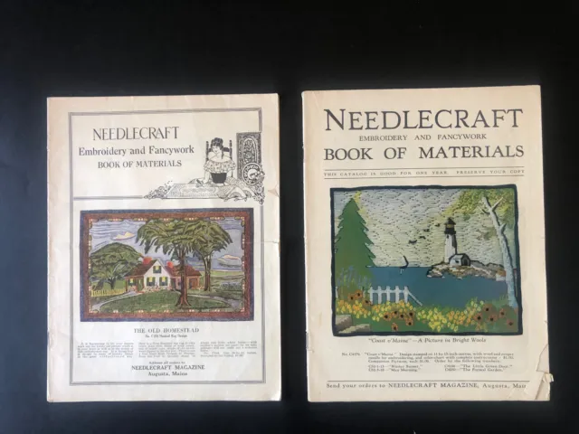 Antique Needlecraft Book of Materials Catalog Lot Mickey Mouse Humpty Dumpty