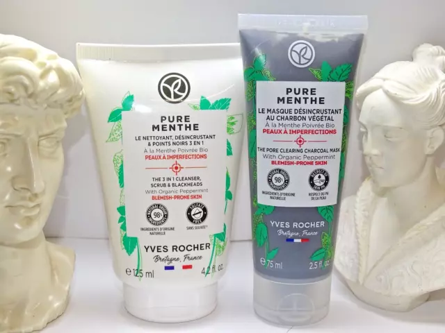 Yves Rocher Pure Menthe The 3 In 1 Cleanser Scrub  & MASK PORE CLEARING