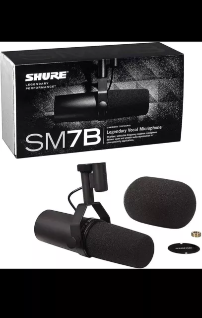 Shure SM7B Cardioid Dynamic Vocal Microphone - Black