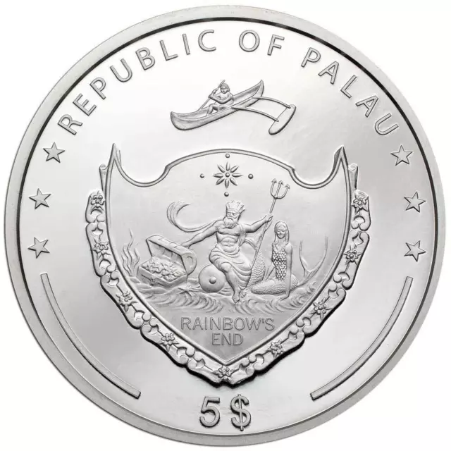 2021 Palau $5 - Lady Luck - 1 oz Silver Coin 2