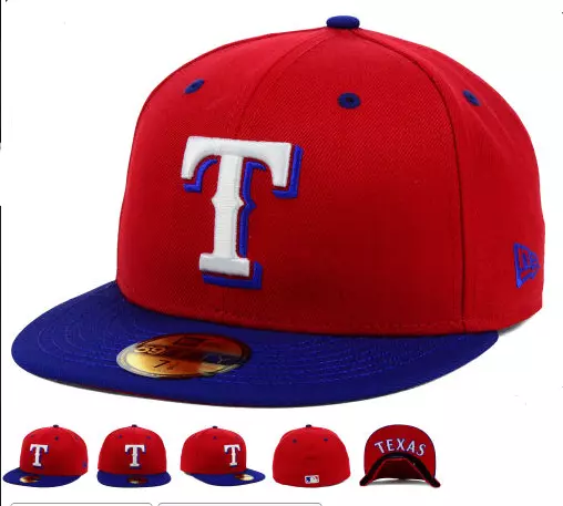 Texas Rangers 2024 World Series Fitted On-Field Hat Cap Mens Blue Baseball Hat 3