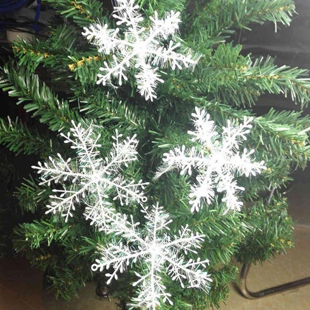 Supplies White Snowflake Decoration Xmas Decor Christmas Tree Hanging Ornaments