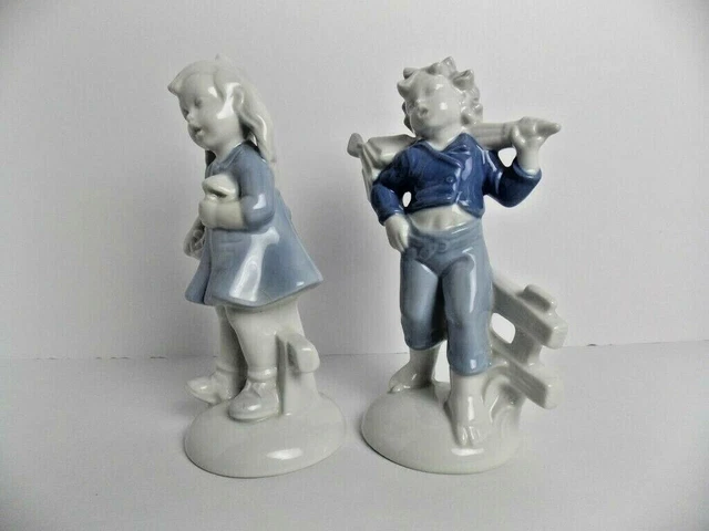 Gerold Porzellan Bavaria Pair of Elegant Porcelain Figurines Western Germany EUC