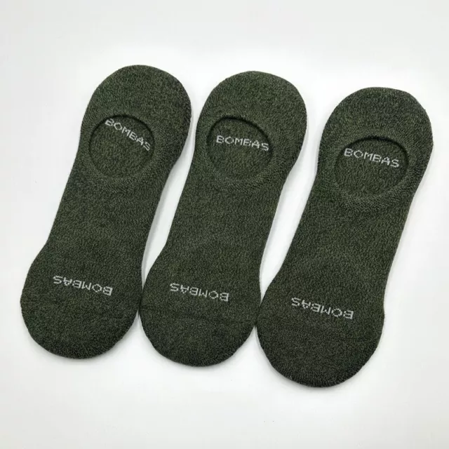 Bombas New 3 pairs Women's Cushioned No Show Socks Size Large Green