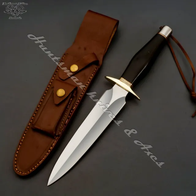 Custom Made Hand Forged 5160 Spring Steel Randall Dagger Replica W/Micarta Grip 2