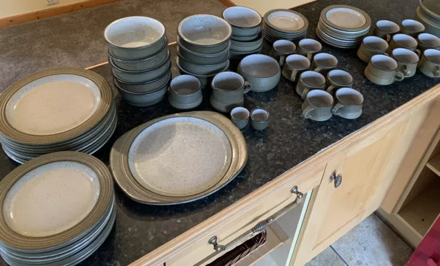 Purbeck Pottery Studland Dinner Set X 70 Pieces