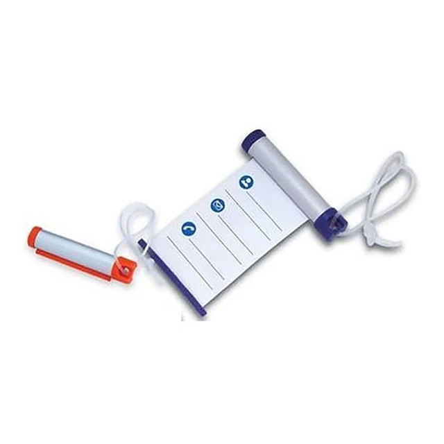 Jiallo Modern Plastic Write N Roll Luggage Tag in Orange/Blue/White