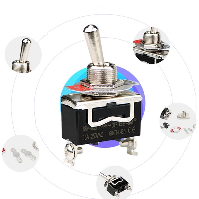 INDUSTRIAL GRADE 12V ON/OFF Toggle Switch for Diverse Uses (71 ...