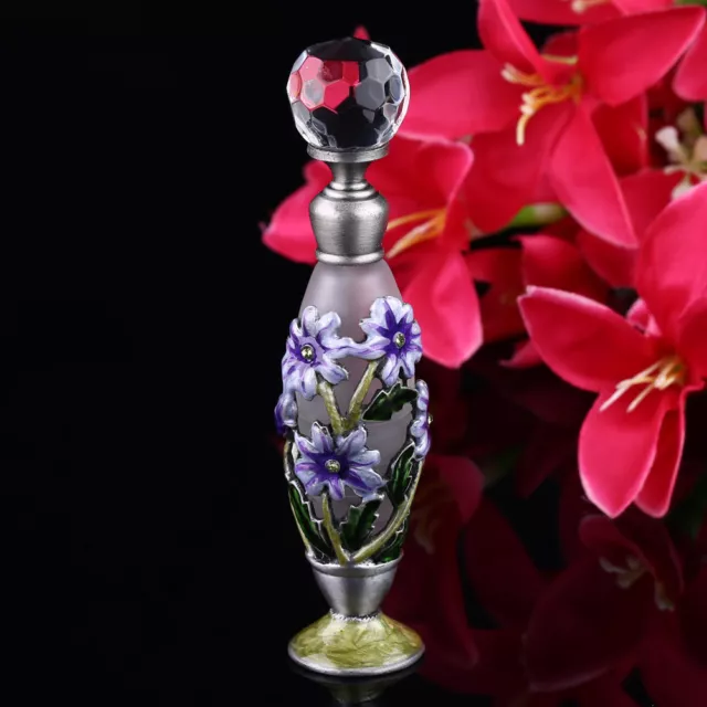 Glass & Metal Vintage Refillable Empty Perfume Bottle Antique Style Gift