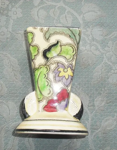 'Vintage/antique Art Deco TUSCAN ' Decoro' Pottery Vase - D324/873 5.5" tall