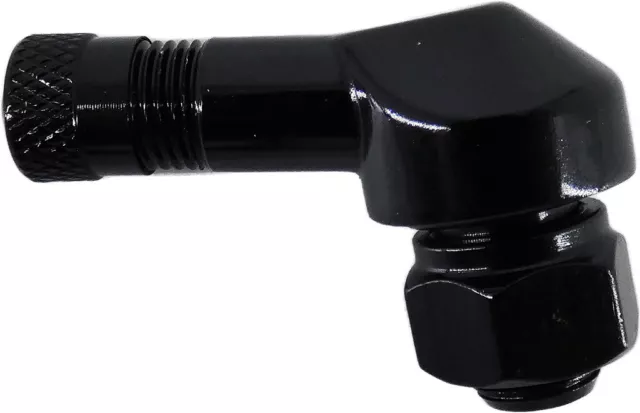 Ventil Felge 90 Grad 8,3mm schwarz Alu Winkelventil für Piaggio 1995 Quartz 50 N