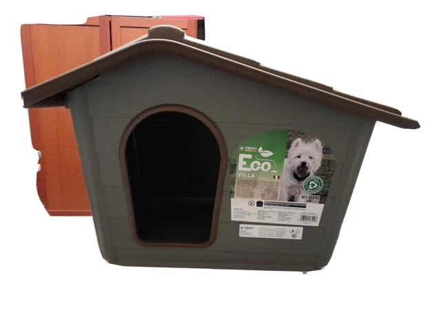 Croci reciclado perro/gatos villa cabaña para perros 60 x 50 x 41 cm NUEVO