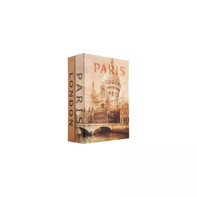 Barska Paris and London Dual Steel Book Safe with Key Lock 0.07 cu. ft. CB12470